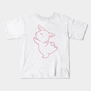 Claude Rabbit Happy Go Lucky | Bunniesmee Wedding Edition Kids T-Shirt